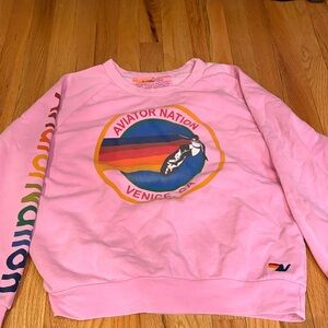 Aviator nation sweatshirt. Pink color. Size large.